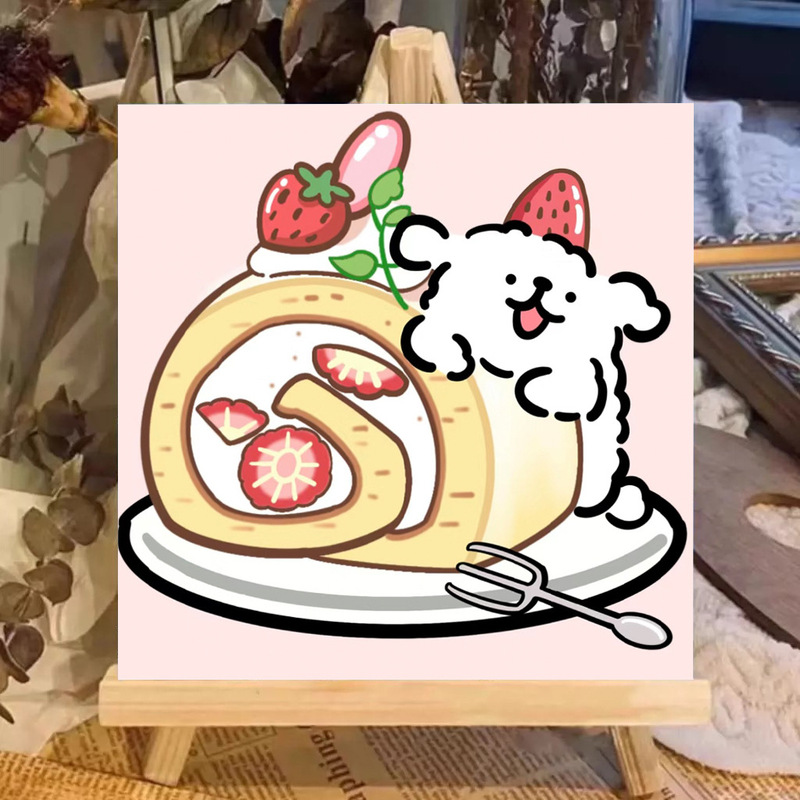 スポンジ・ボブ デジタル油絵 DIY 漫画アニメ 子供向け 手塗り装飾画 置物 環境に優しい|undefined