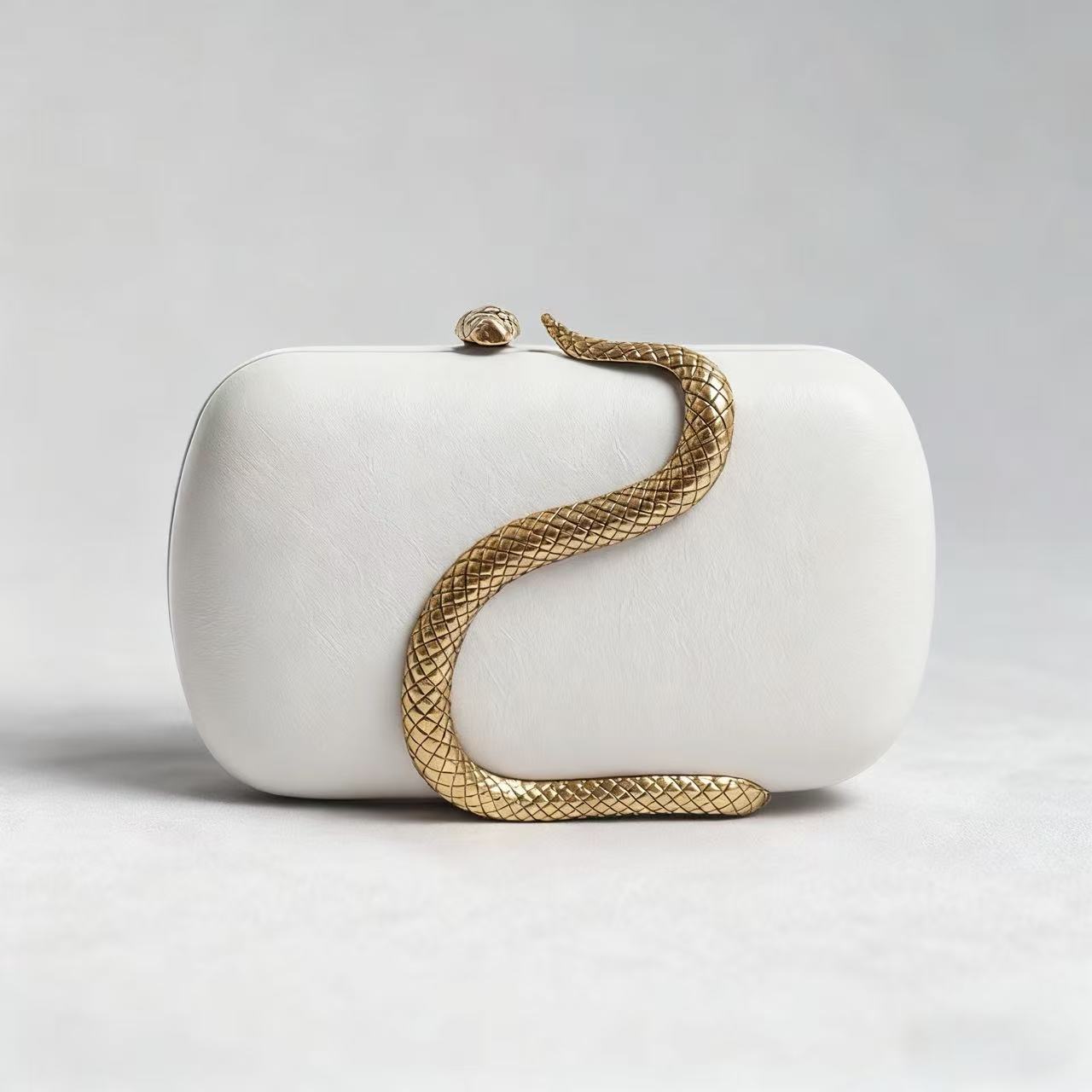 Comercio exterior directo transfronterizo lujo ligero bolso de cena damas bolso de mano PU bolso de serpiente estilo de moda bolso de noche de hombro