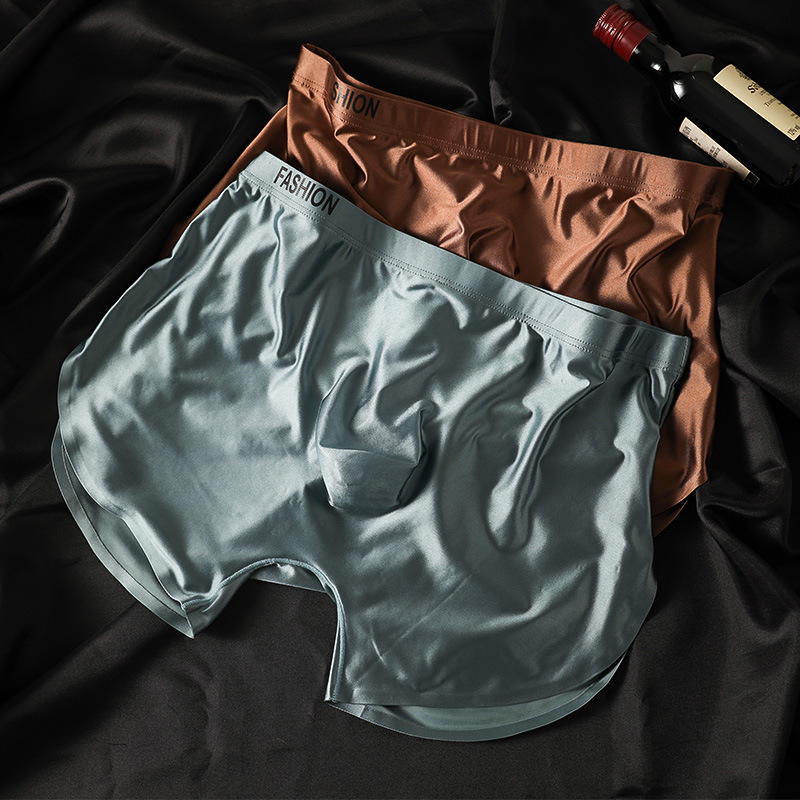 Pantalones de seda de hielo, pantalones cortos de ángulo plano antibacterianos de alta calidad, pantalones de cuatro ángulos para hombres, pantalones para hombres, pantalones para hombres