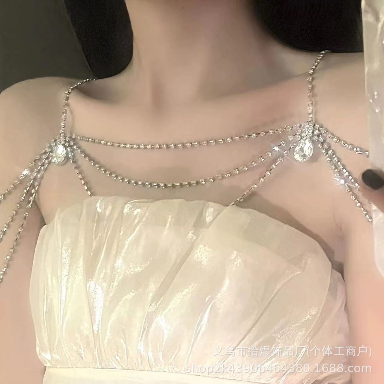 스타일 11 가슴 체인 실버