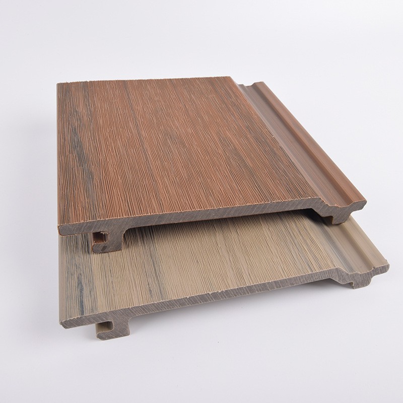 Panel de pared de madera plástica al aire libre Villa exterior Panel de decoración de pared exterior a prueba de humedad Panel de pared de madera plástica al aire libre Material de madera plástica Panel de madera plástica image 4
