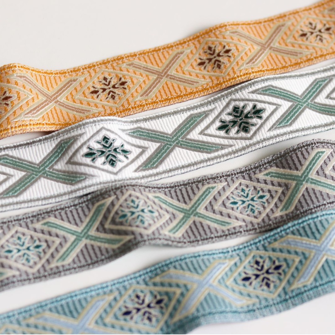 4cm de ancho y alta precisión jacquard cinta cortina sofá ropa nacional mantel ajuste decorativo