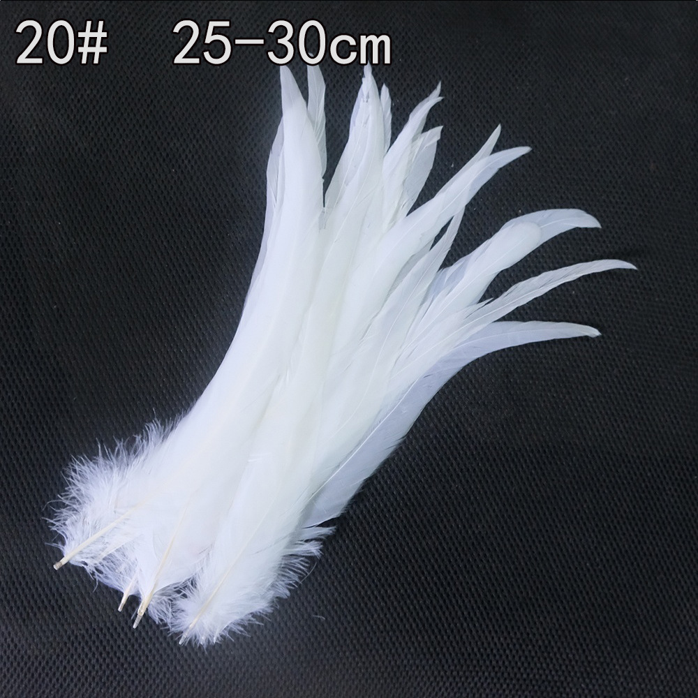 Colección de productos de plumas blancas al por mayor Accesorios de ropa de plumas hechos a mano de bricolaje Accesorios de plumas de ganso Material de plumas de pavo