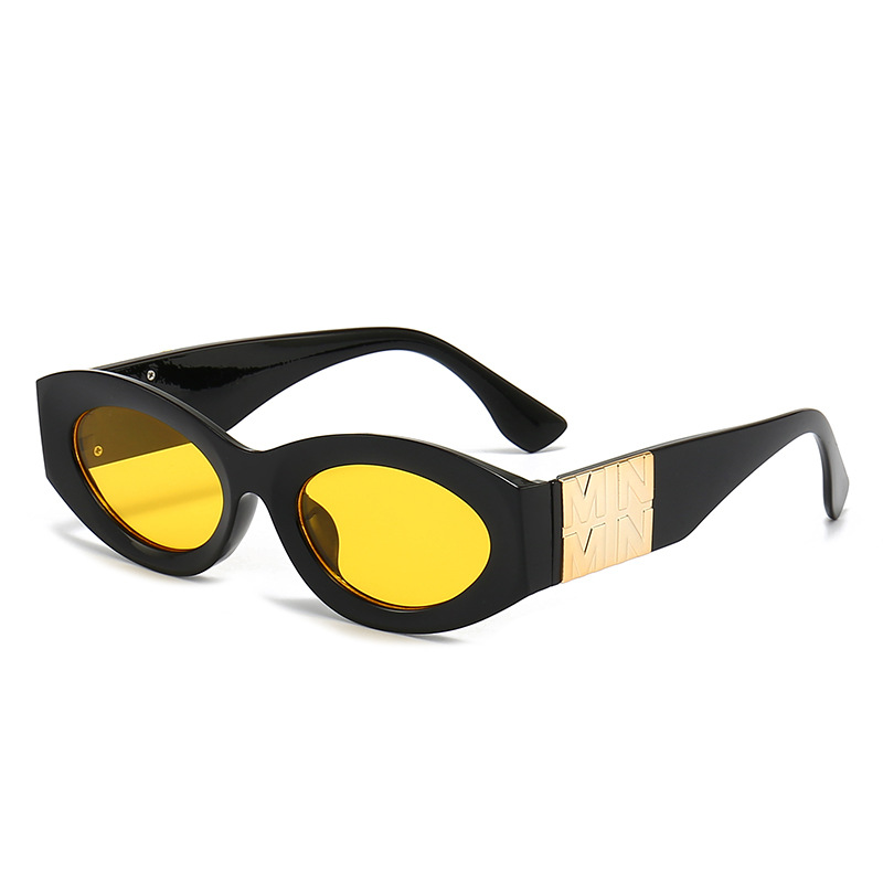 Retro Korean version sunglasses, female small frame, funny and personalized sunglasses, men's 2023 new European and American sunshade sunglasses