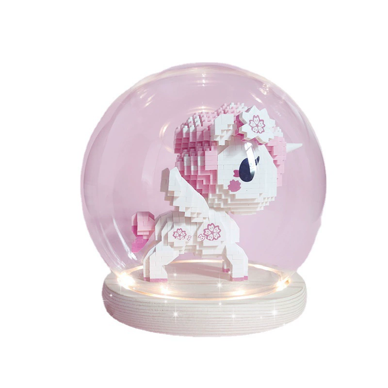 Beledi 18191 genuine authorized unicorn Tokidoki joint model micro -granular building block puzzle toys