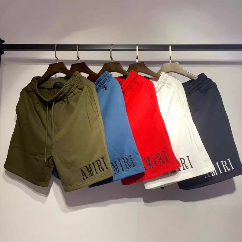 High Version 2024 Summer New Trendy Brand AMIRI Classic Basic Letter Logo Printed Trendy Shorts for Men and Women