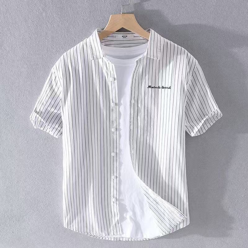 Yc78 white high quality cool silk cotton shirt