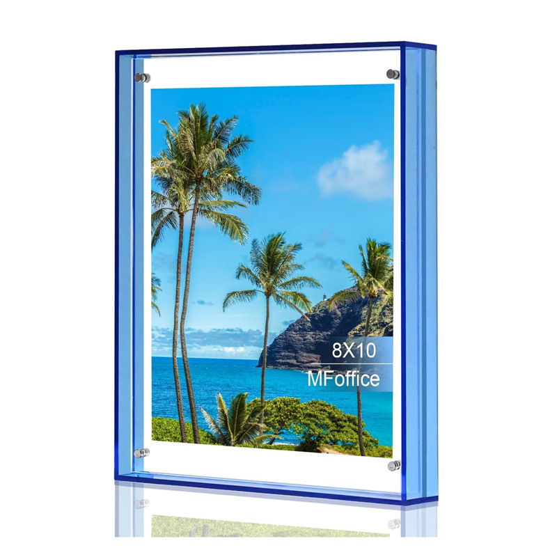 Colored Acrylic Photo Frame 8X 10inch Desktop Display Frame Horizontal and Vertical Poster Frame Blue Red Multicolor