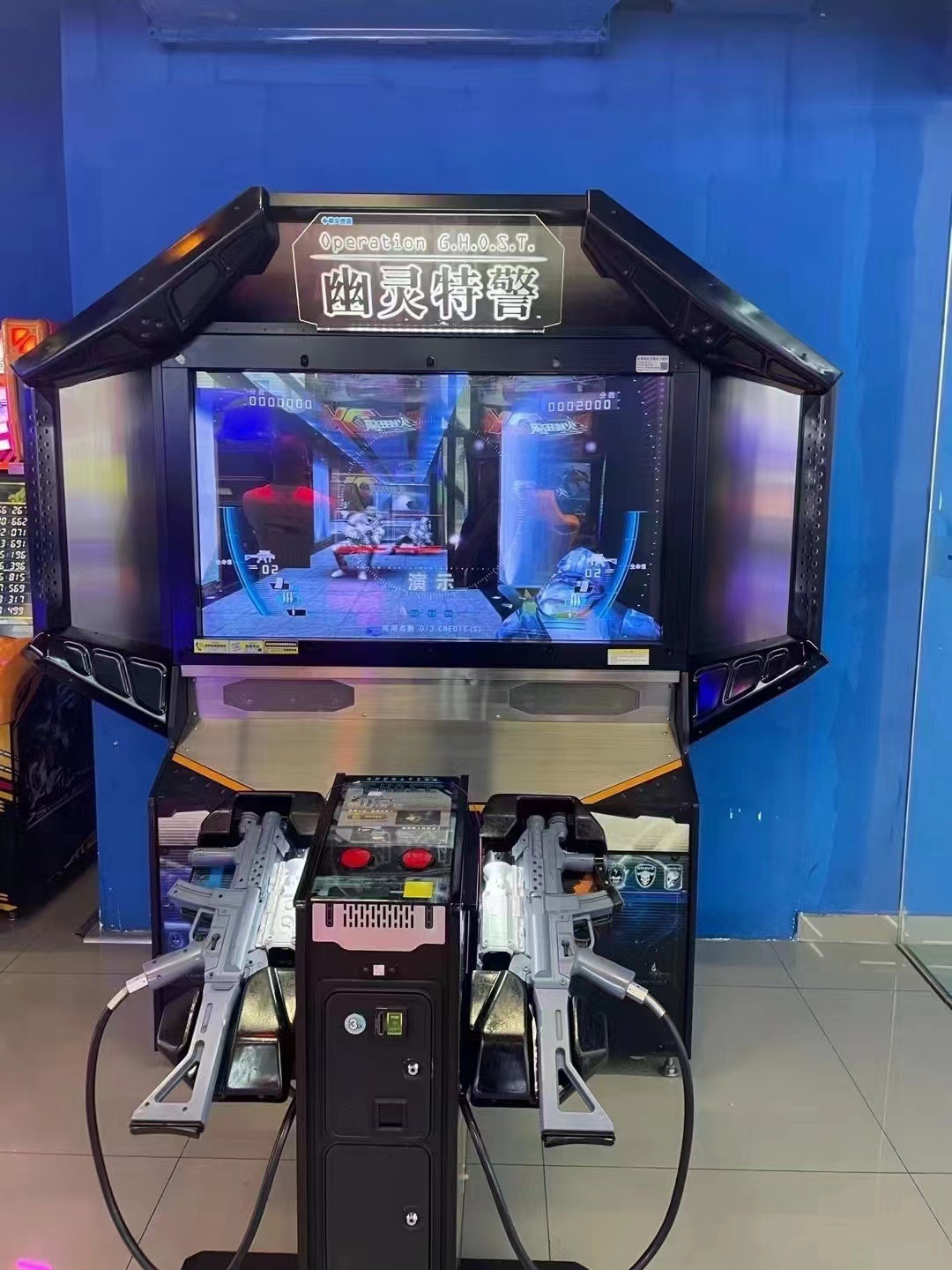 Nueva máquina de juego que funciona con monedas simulación de tiro máquina de pinball gran videojuego comercial Ciudad doble máquina de pistola máquina de juego de disparos
