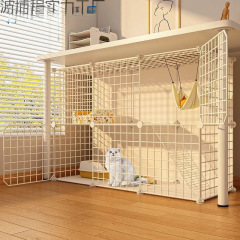 py 猫ケージ 暖かい冬 家庭用 トイレ付き 猫 多層ヴィラ 特大フリースペース 猫キャビネット 屋内 小型猫