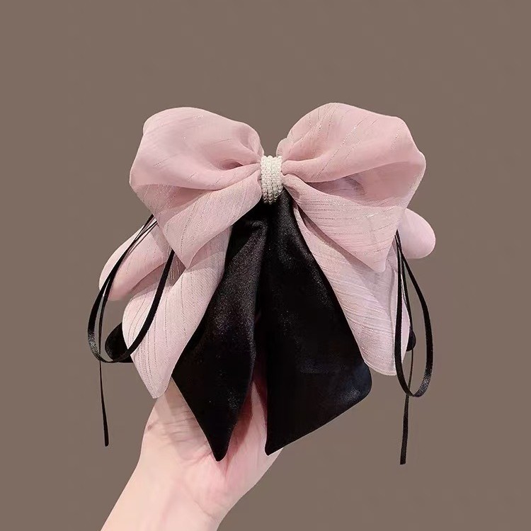 Multi-Layered Bow Ponytail Clip with Starry Sky Pendant, Hairpin for Half-Tied Back of the Head, Enhances Hair Volume, 2026 Hair Accessory, Fresh and Sweet