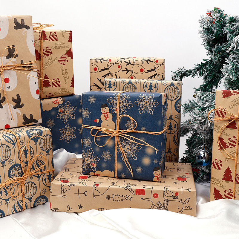 Amazon ロールクリスマス包装紙大型クラフト紙クリスマスツリー DIY 手作り紙ホリデーギフト紙|undefined