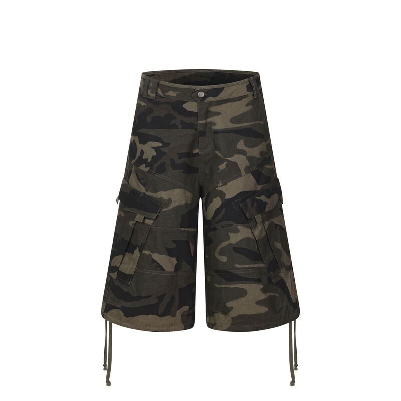 Zongchi Clothing American Retro Trendy Ins-Style Versatile Camouflage Workwear Design Unisex Wide-Leg Loose Casual Shorts Zongchi Clothing American Retro Trendy Ins-Style Versatile Camouflage Workwear Design Unisex Wide-Leg Loose Casual Shorts
