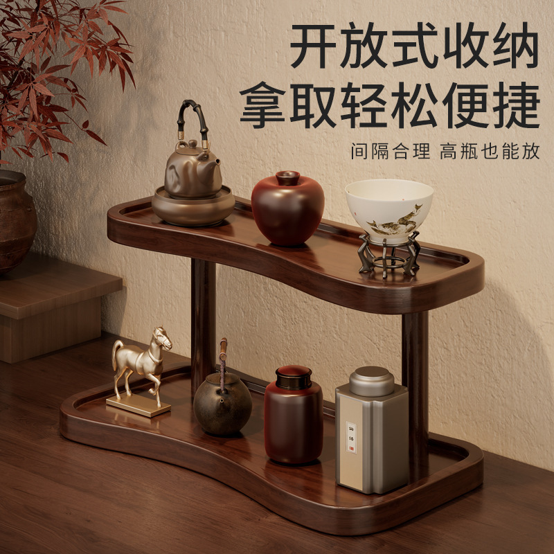 多層無垢材カップホルダーデスクトップウォーターカップ収納ラックコーヒーカップオーガナイザー収納ラックマグディスプレイキャビネット|undefined