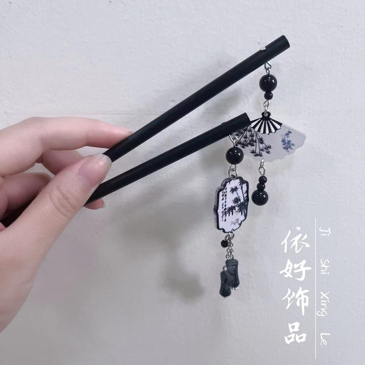 Nuevo estilo chino mariposa madera clip de cabello para mujeres estilo antiguo de alto nivel movimiento clip de cabello de estilo chino clip de cabello de estilo chino