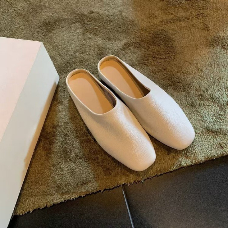 Genuine Soft Leather Slip-On Mules with a Soft Surface and Comfortable Fit, Women's Shoes, New Model for Spring/Summer 2026, Cross-Border Genuine Soft Leather Slip-On Mules with a Soft Surface and Comfortable Fit, Women's Shoes, New Model for Spring/Summer 2026, Cross-Border