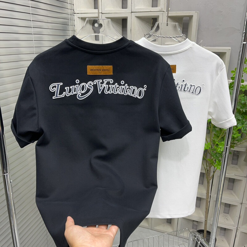 Heavyweight Short-Sleeve T-Shirt for Men, Versatile Round-Neck Base Shirt with Letter Print, Casual Youth High Street Style, Wholesale Heavyweight Short-Sleeve T-Shirt for Men, Versatile Round-Neck Base Shirt with Letter Print, Casual Youth High Street Style, Wholesale