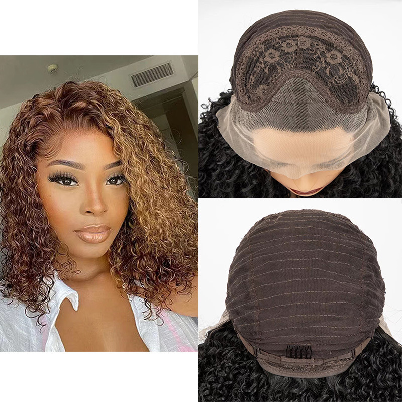 El comercio exterior transfronterizo de Europa y Estados Unidos de moda pelucas de encaje frente pelucas de color piano africana pelucas de rollo corto