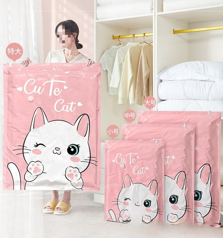 Vacuum Compression Bag Storage for Clothes and Quilts, Household Clothing Air Extraction, Quilt Air Extraction Suitcase Bag