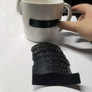 马克杯金属标牌 锌合金弧形标牌 陶瓷杯金属铭牌定做金属标牌logo