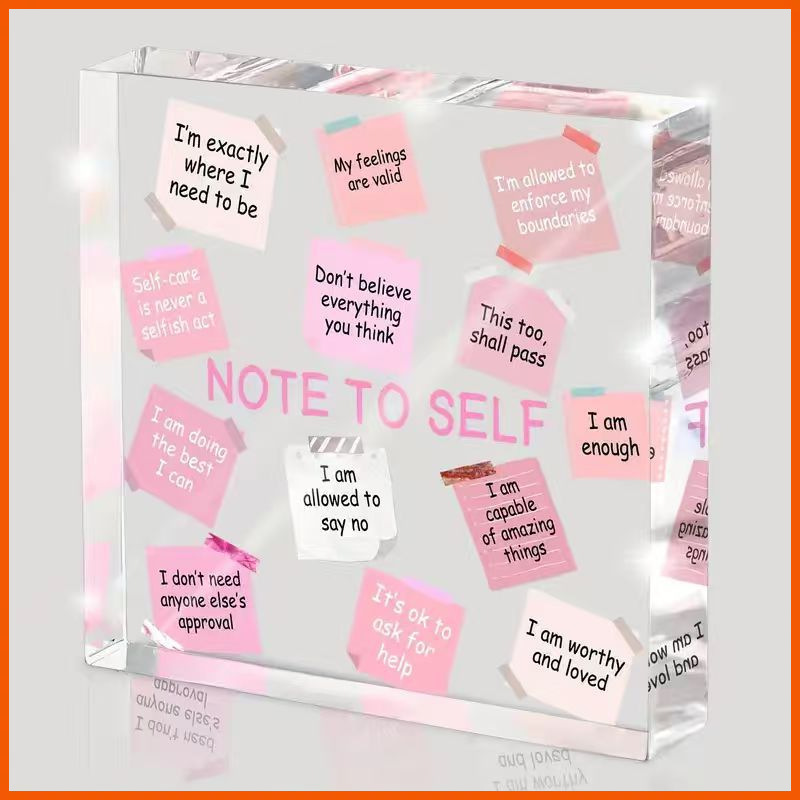 跨境爆款ins风亚克力励志语录摆件 自我肯定心理暗示工艺品摆件