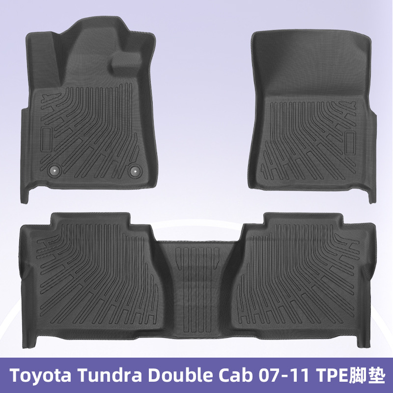 Para Toyota Tundra Double cab 2022 - 2025 3D todo el tiempo material TPE almohadilla