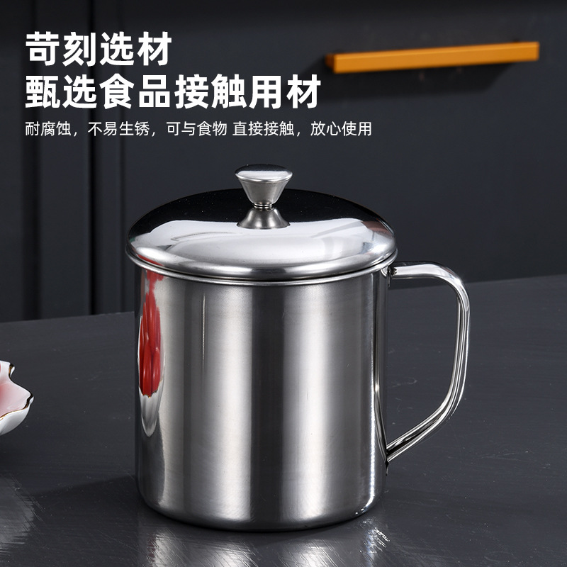 304不鏽鋼防摔水杯漱口杯兒童學生幼兒園家用帶手柄蓋水杯可刻字