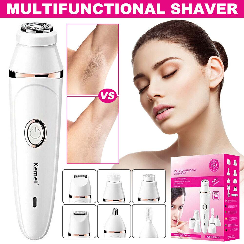 Instrumento de depilación comei/Kemei máquina de afeitar multifunción siete en un traje de lavado de todo el cuerpo Dispositivo de depilación KM-375 image 3