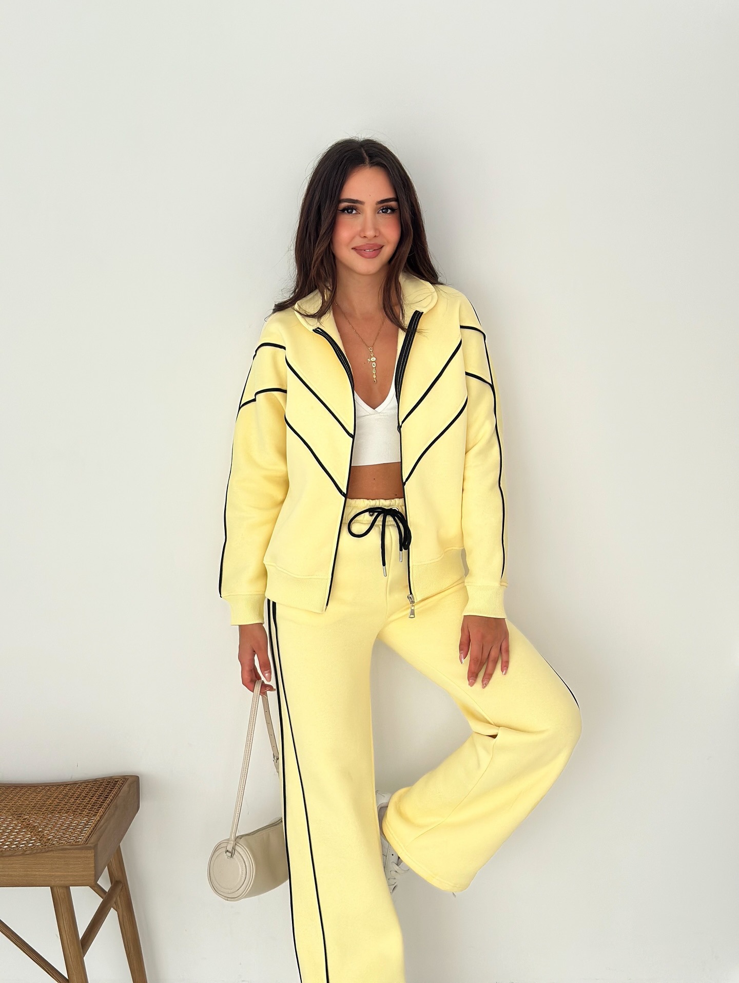 2026 Cross-Border Casual Outfit For Women, European American Street Style, Long-Sleeve Fold-Neck Cardigan And_ecoleips.com