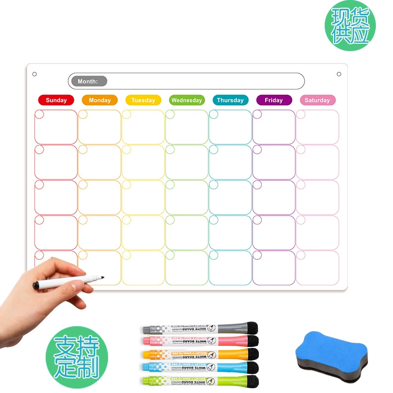 Amazon оптом магнитные наклейки на холодильник календарь магнитная доска настенные наклейки обучение ежемесячный график еженедельная доска объявлений