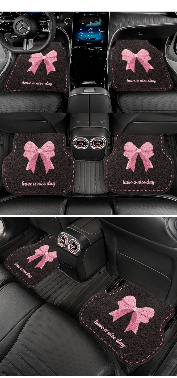 Car floor mats for girls, cute car mats, anti-dirt floor mats, universal single-piece driver's side car floor mats