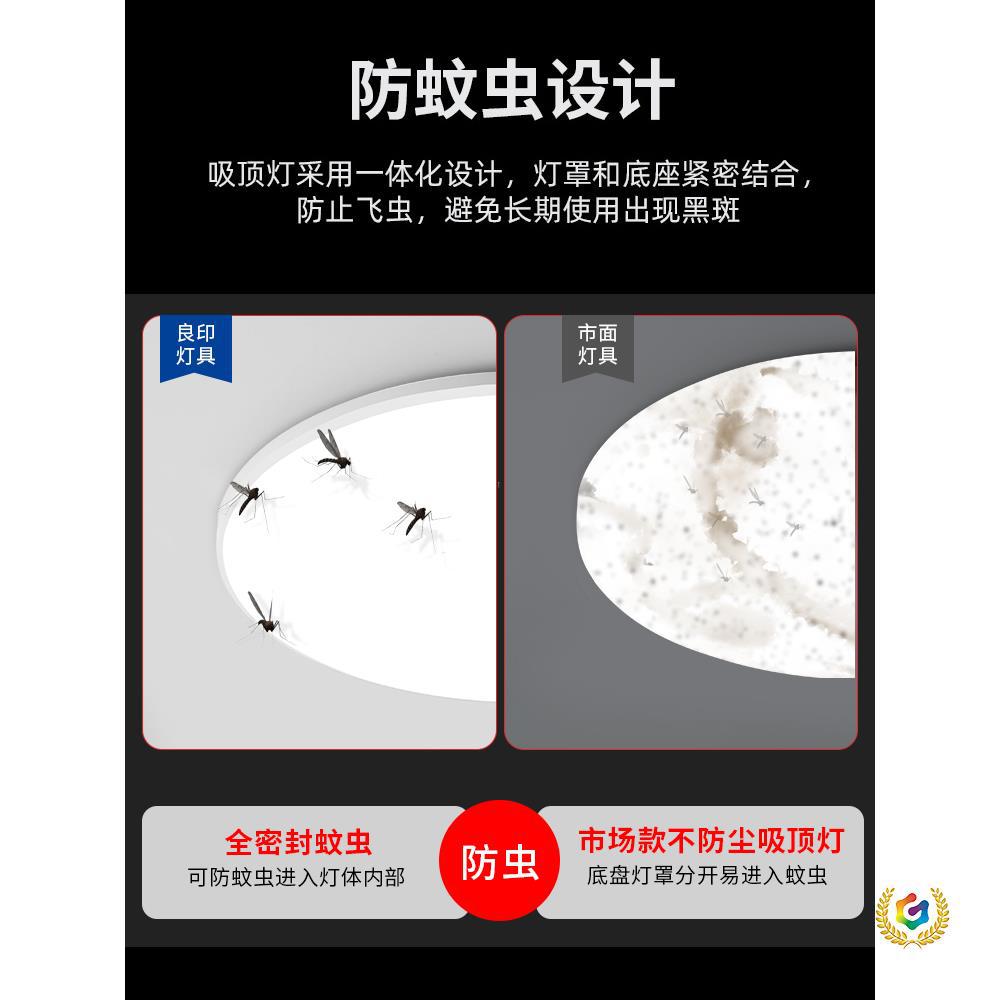 ☊ Led Three-Proof Ceiling Light, Round Waterproof Light for Bathroom, Balcony, Bedroom, Kitchen, and Hallway