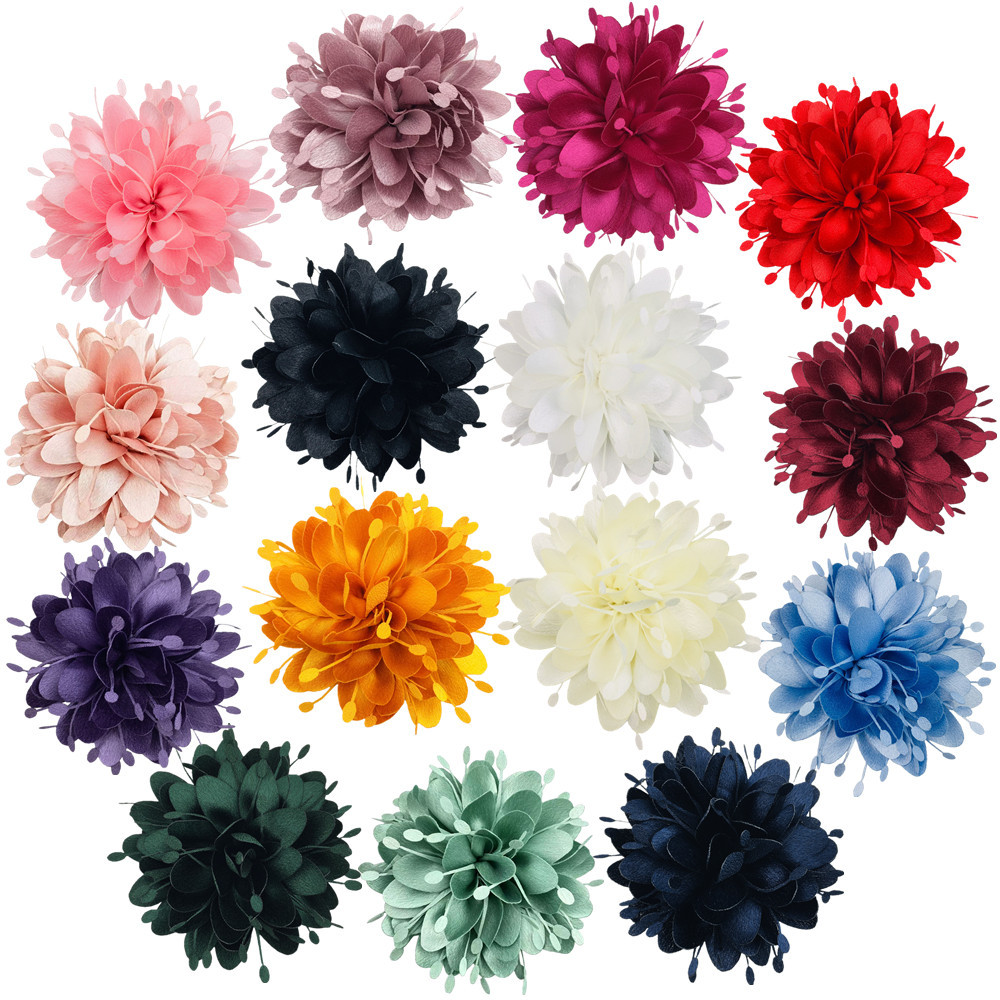 10cm Satin Handmade Rolled Fabric Camellia Flower Corsage Shoe and Hat Flower Decoration Hair Accessory Shoe Material Accessories Clothing Accessories