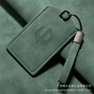 Car key bag | Classy and Simple - zero-running-dark-green-leather-rope