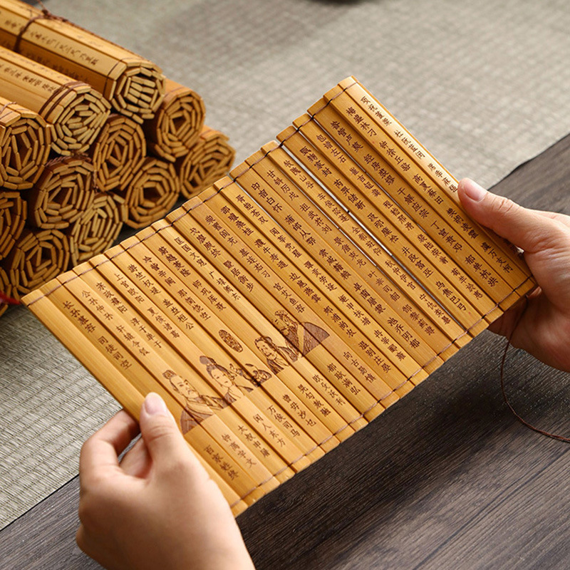 Bamboo simple book Chinese style book fragrance ancient style home office desktop decoration bookshelf creative gift bamboo props in stock