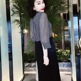 2023春秋新款洋气时尚阔太太大码遮肉显瘦气质轻奢减龄潮流套装裙