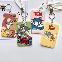 Tom and Jerry Student Bus Elevator Card Cover Campus Meal Card Bag Work Pass Access Control Document Protective Cover Customized
