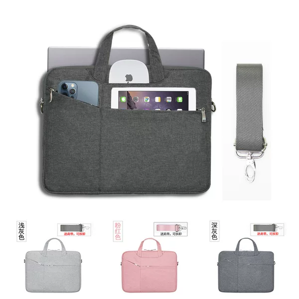 Portable Laptop Bag Crossbody Shoulder Multi-purpose Bag for Huawei Apple Lenovo 13.3 Inch for Men and Women