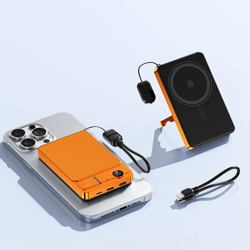 Yeni Manyetik Şarj Teknolojili Hızlı Şarj Yüksek Kapasiteli 3 İn 1 Akıllı Saat Ultra İnce Kablosuz Taşınabilir Güç Kaynağı Apple 17 Uyumlu