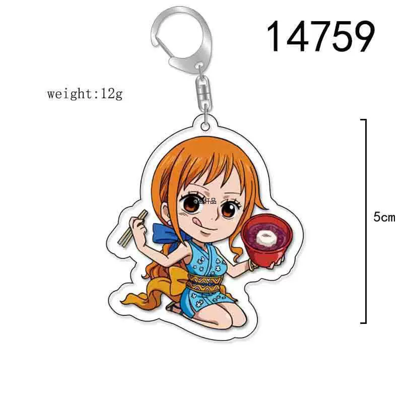 Аниме брелок One Piece Ackle перилатеральный, Луффи Саурон прозрачный кулон, двусторонний DIY