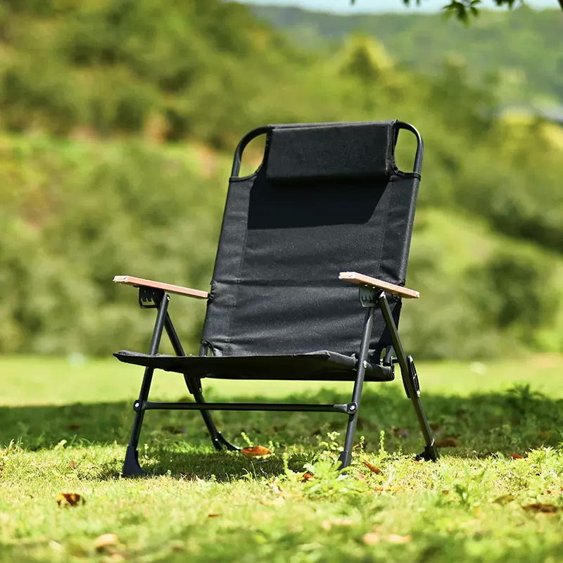 户外碳钢海狗椅折叠椅躺椅沙滩椅野餐露营午休钓鱼高背椅子提拉椅
