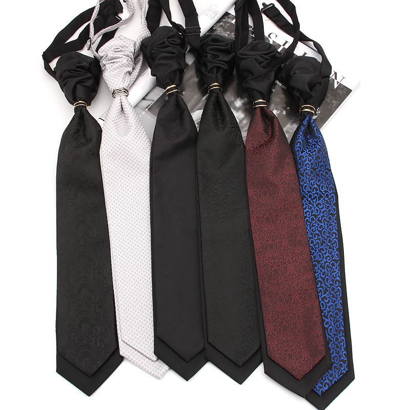 时尚男士西服马甲双层镶金圈领带 新潮外贸香港结领带现货