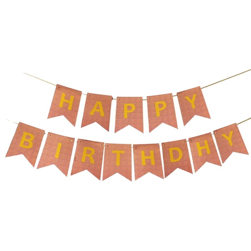 Nuevo cuadrado ojo de gato láser bandera de cola de pez fiesta feliz cumpleaños decoración estampado bandera de tracción bandera de cola de pez colgante