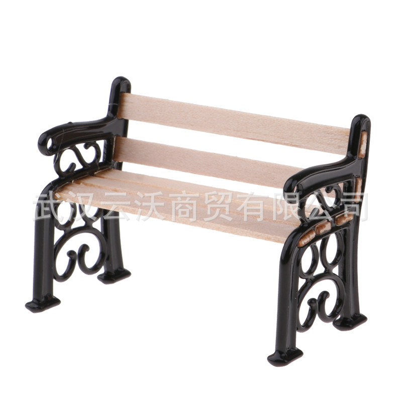 1:24 doll house diy cottage dollhouse forest family mini model outdoor park chair bench bench bench