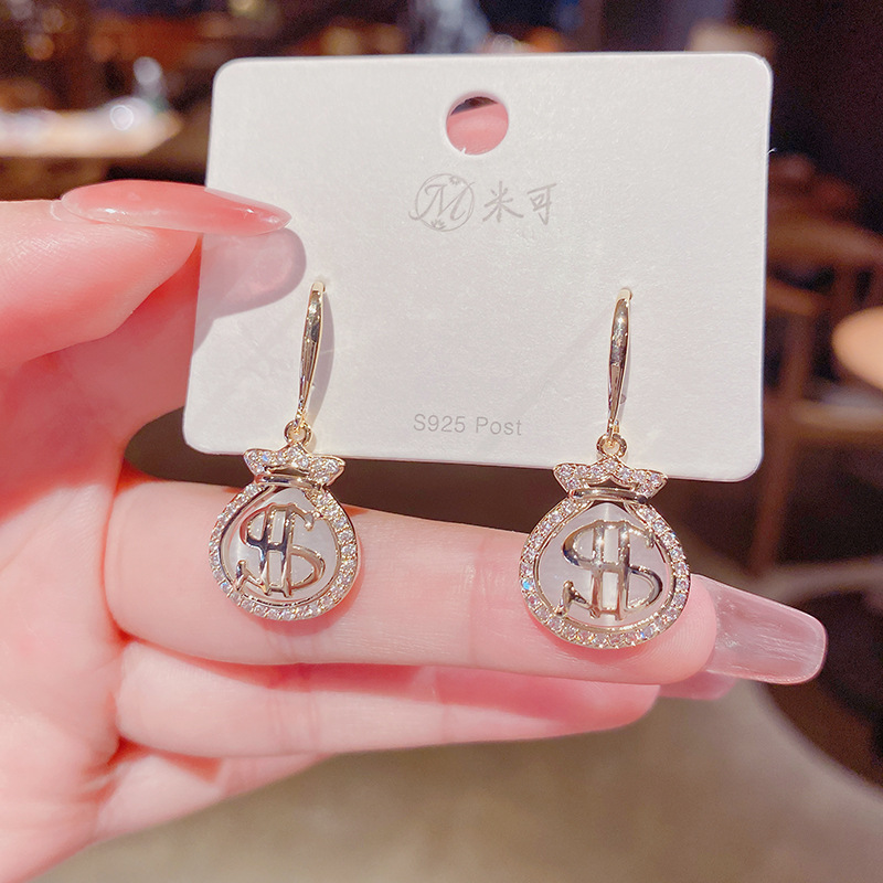 Korean Style Zircon Fashion Geometric Tassel Pendant Earring Copper Ear Jewelry display picture 33