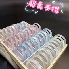 キャッツアイブレスレットハイエンド女性の白月光アイスブルーブレスレットリトルレッドブックスタイルグラデーショングラスハンドジュエリー卸売