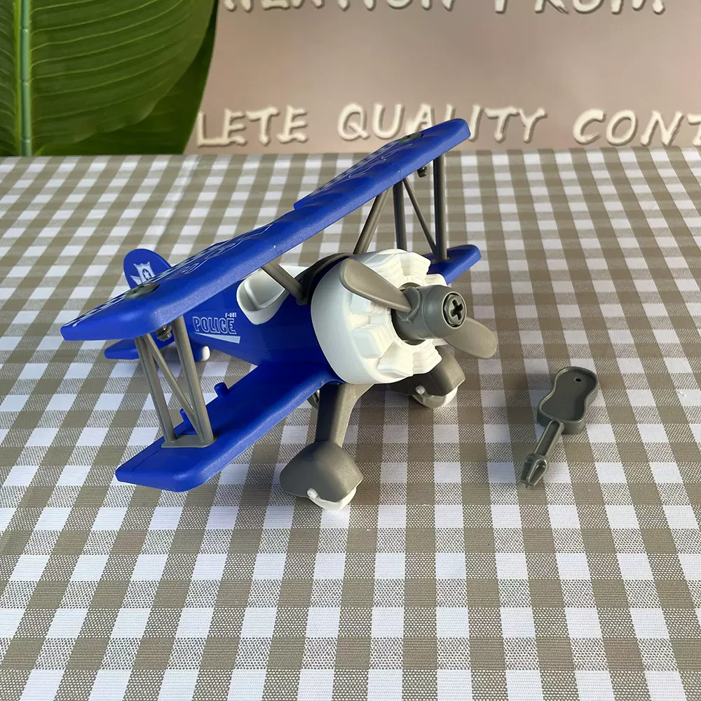 儿童益智滑行飞机可拆装手工玩具diy带螺丝刀拼装航空模型定制