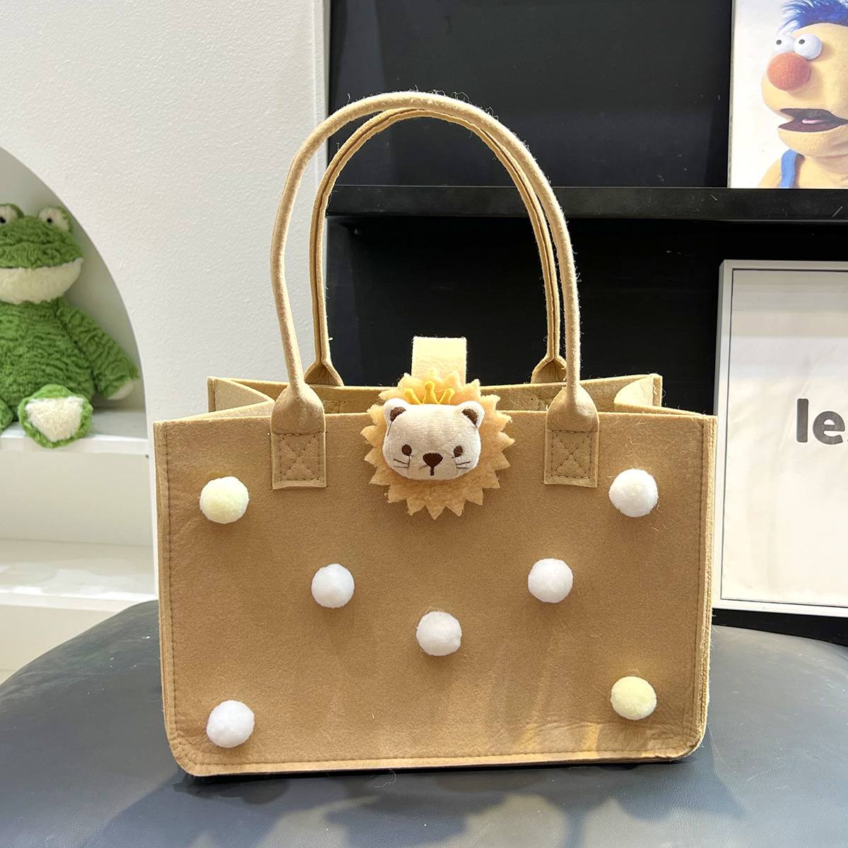 두꺼운 카키 사자 30*20*18