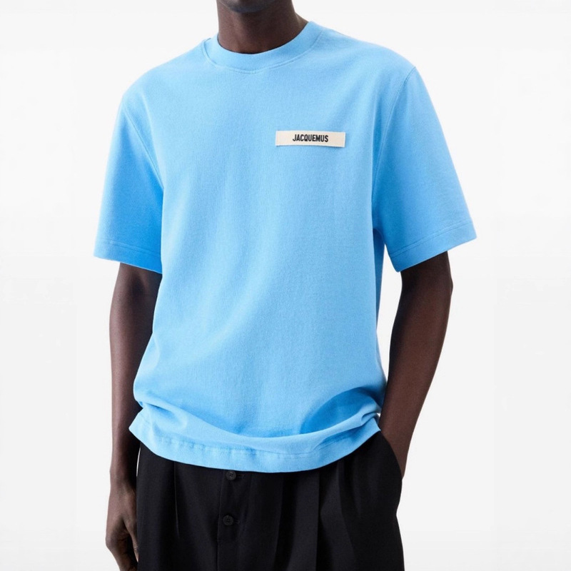 Cross-Border 25 Years Summer New Casual Round Neck Short-Sleeved T-Shirt for Men and Women, Simple and Fashionable Jacquemus Top