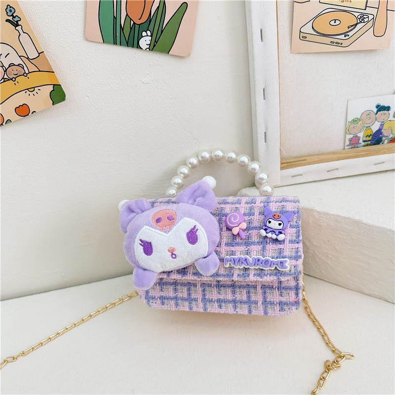 2024 nuevo estilo extranjero princesa perla bolso de cambio de mano bolso de hombro de moda para niños lindos niños mochila de chicas